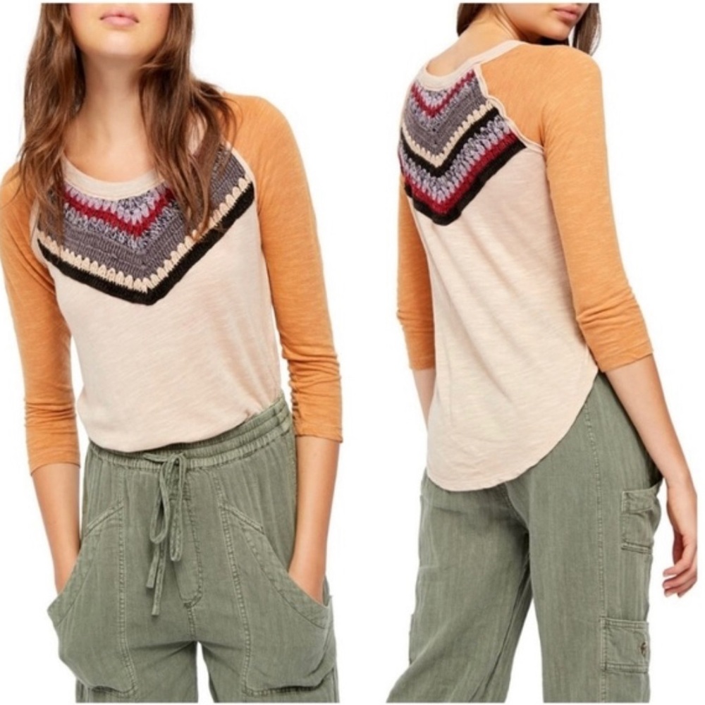Spring Bond Crochet 3/4 Sleeve Top